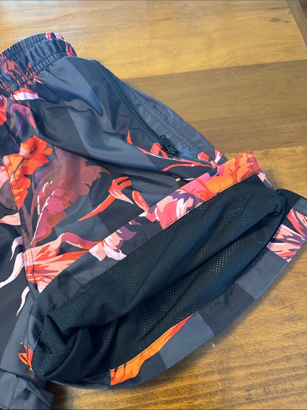 Nike Men’s Navy Swim Trunks with Red, Pink and Orange Floral Print